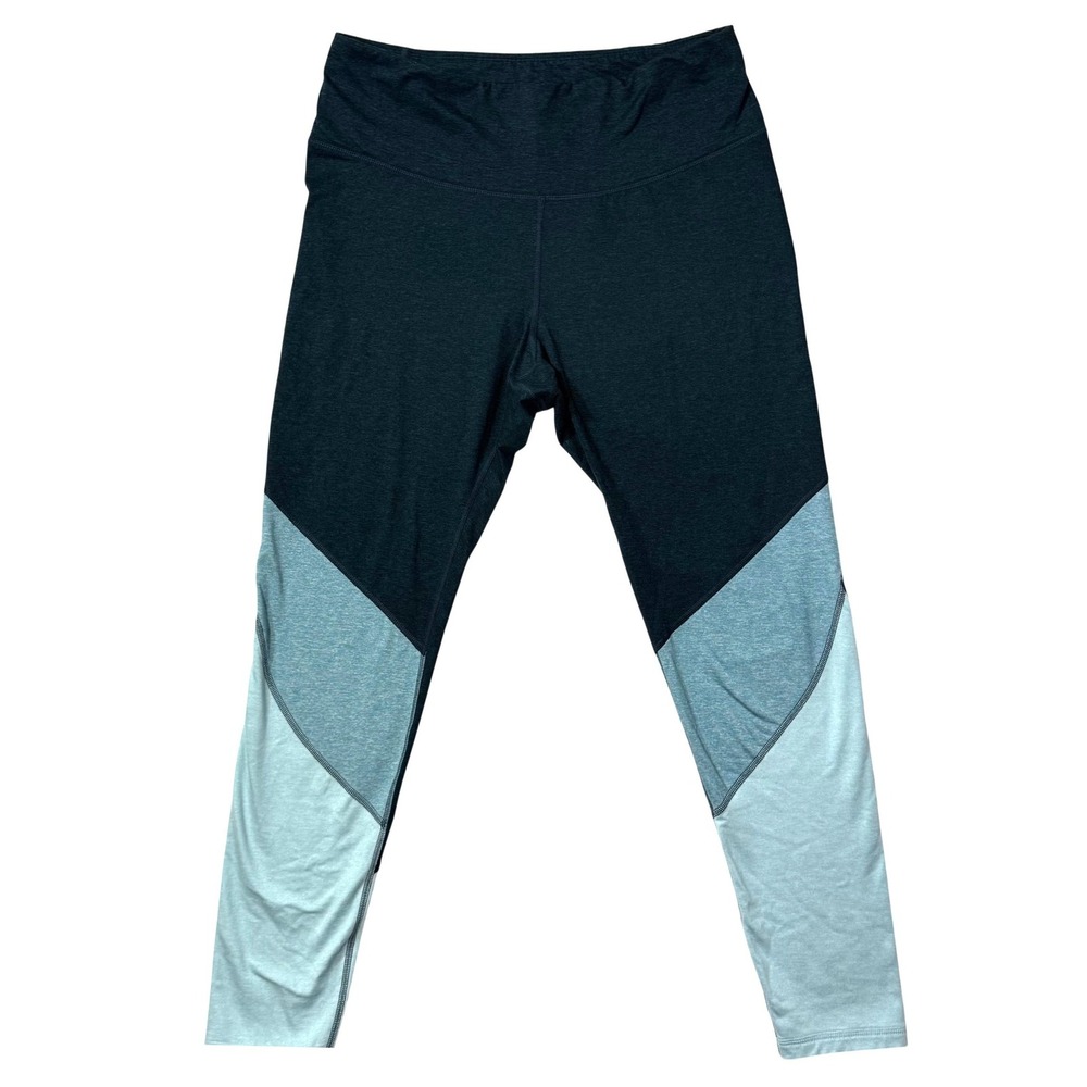 Old Navy L Elevate Legging‎ Teal Colorblock High Rise Yoga Gym Pants Activewear